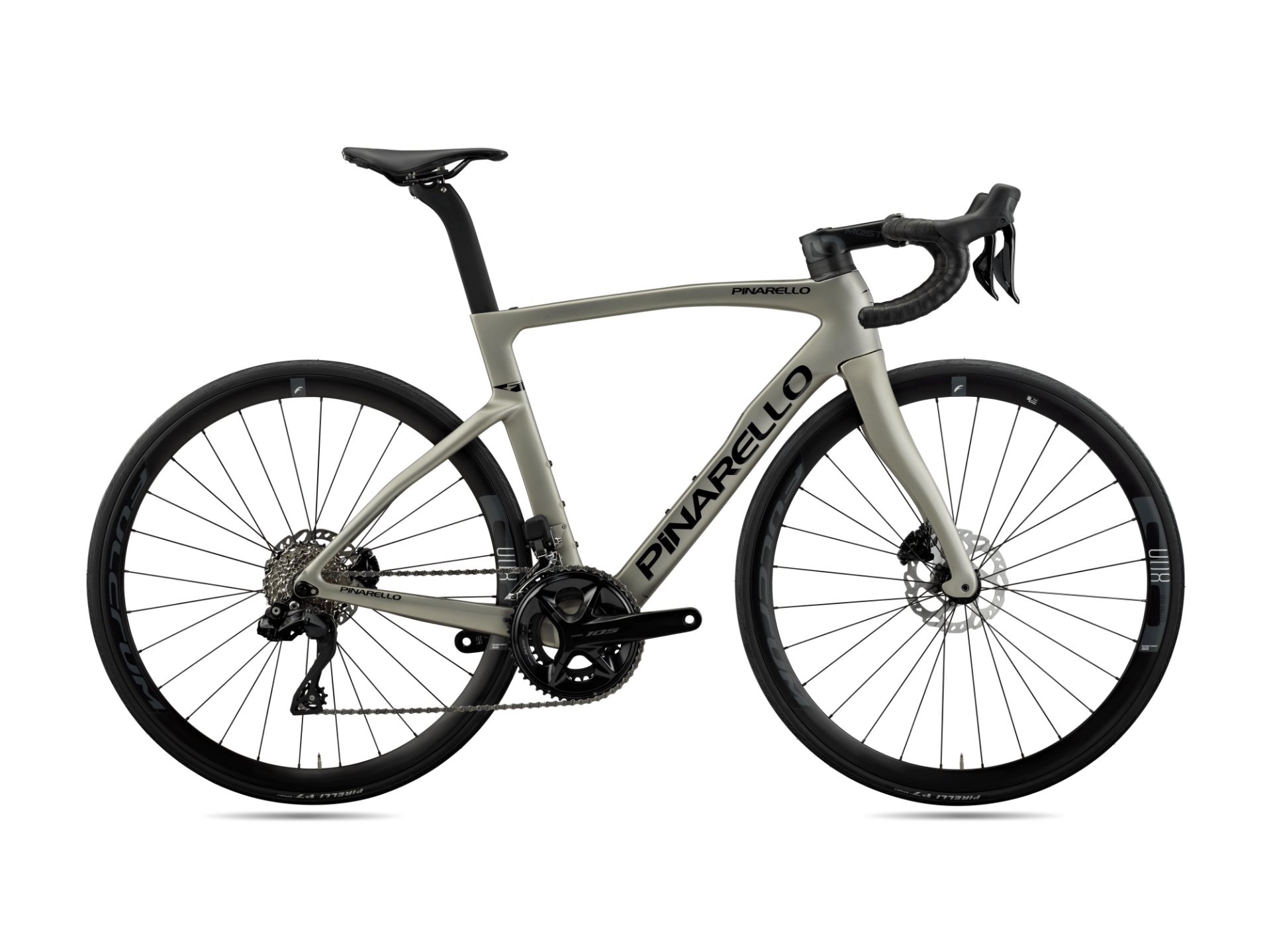 PİNARELLO F5 DİSC Gri - MOST ULTRAFAST CARBON DB - SHIMANO 105 D12 2X12 DB - 56